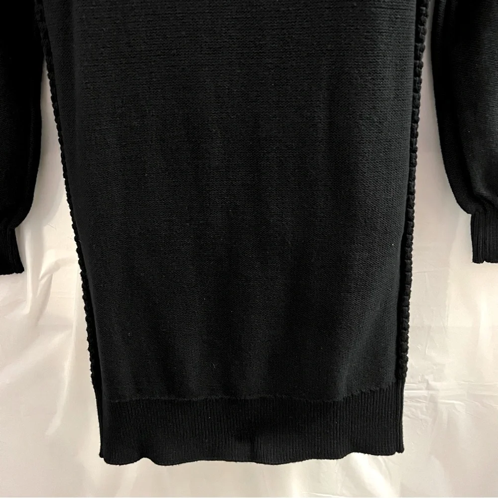 GAP KIDS DRESS, Size L / 10, Black Long Sleeve Cable Knit Sweater Dress.